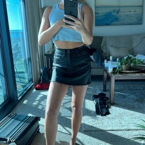 Black micro mini skirt